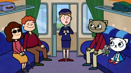 Kicia Kocia w pociągu