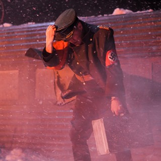 Nazista opuszczający samolot