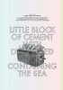 Mały blok cementu z rozczochranymi włosami zawierającymi morze
