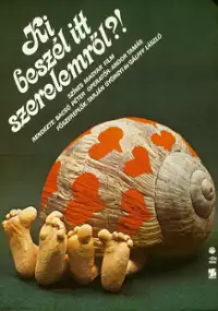 Plakat filmu Ki beszél itt szerelemröl