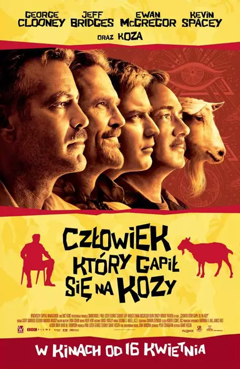 plakat filmu Człowiek, który gapił się na kozy