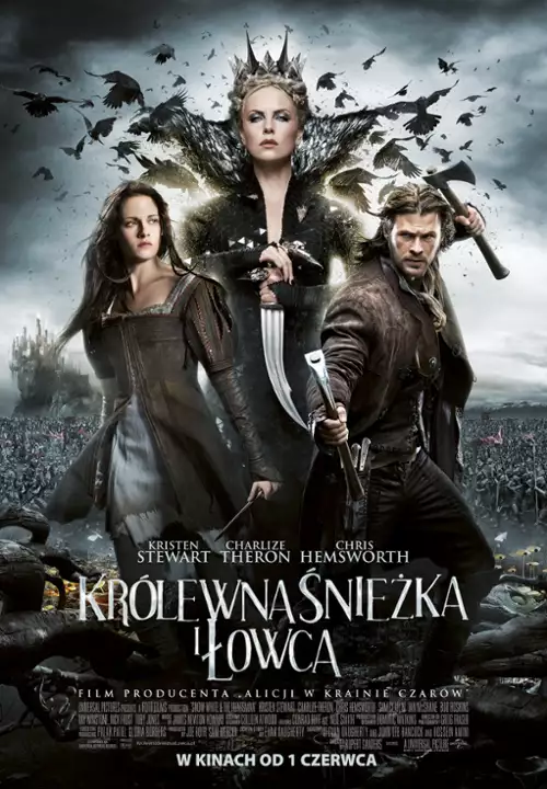 plakat filmu Królewna Śnieżka i Łowca