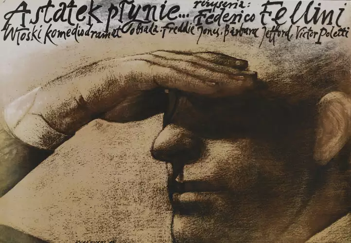 plakat filmu A statek płynie