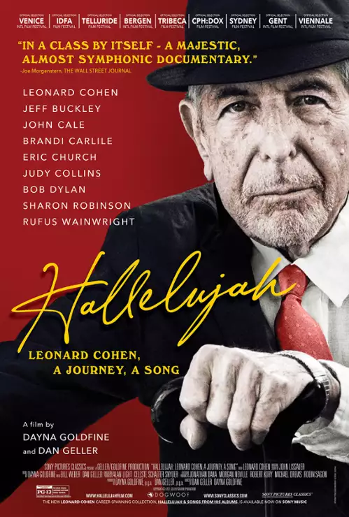 plakat filmu "Alleluja". Niezwykła historia kultowej ballady Leonarda Cohena