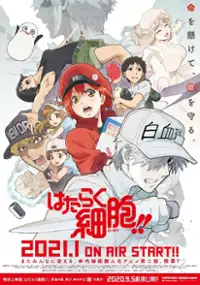 Plakat serialu Hataraku Saibō