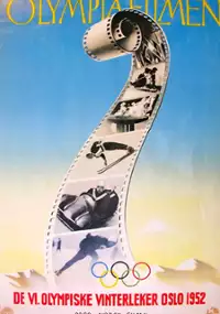 Plakat filmu De VI olympiske vinterleker Oslo 1952