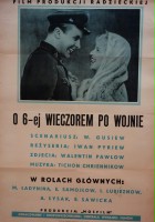 plakat filmu O szóstej wieczorem po wojnie