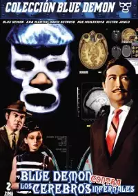 Plakat filmu Blue Demon contra los cerebros infernales