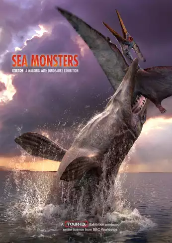 plakat filmu Powrót dinozaurów - Potwory na fali