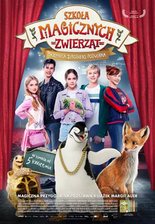 plakat filmu Szkoła magicznych zwierząt. Tajemnica szkolnego podwórka