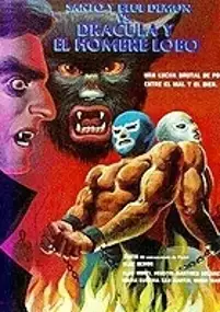 Plakat filmu Santo y Blue Demon contra Dr&aacute;cula y el Hombre Lobo