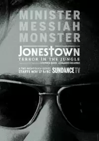 Plakat serialu Jonestown. Terror w gujańskiej dżungli