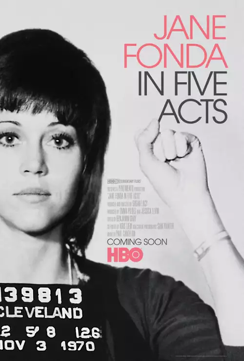 plakat filmu Jane Fonda w pięciu odsłonach