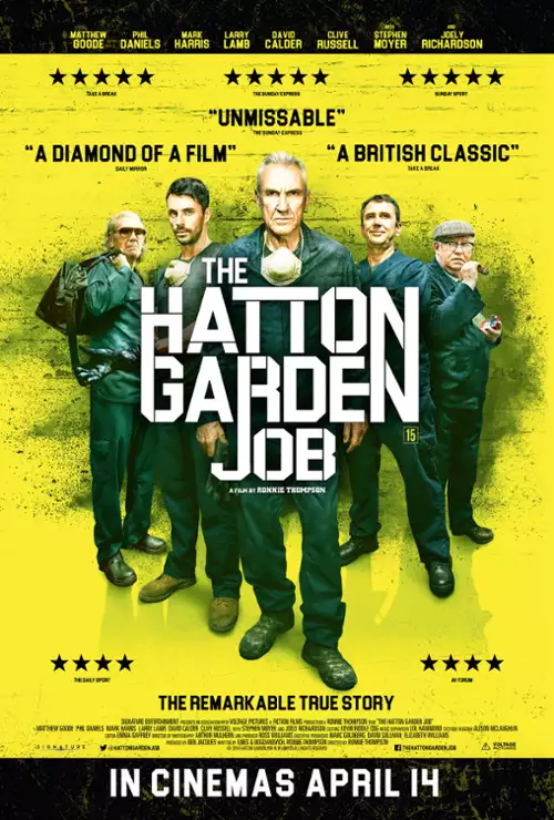 plakat filmu Skok na Hatton Garden