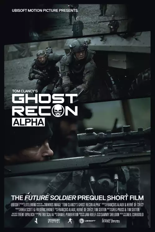 plakat filmu Ghost Recon Alpha: Żołnierz przyszłości według Toma Clancy'ego