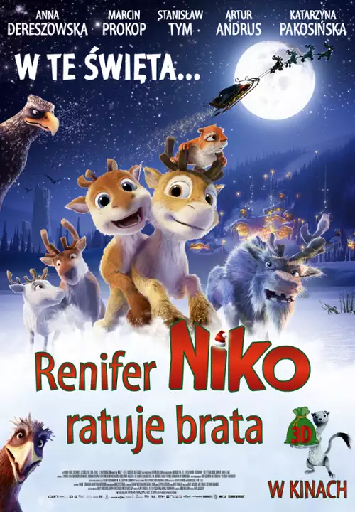 plakat filmu Renifer Niko ratuje brata