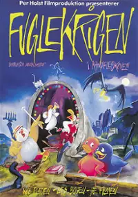Plakat filmu Fuglekrigen i kanøfleskoven