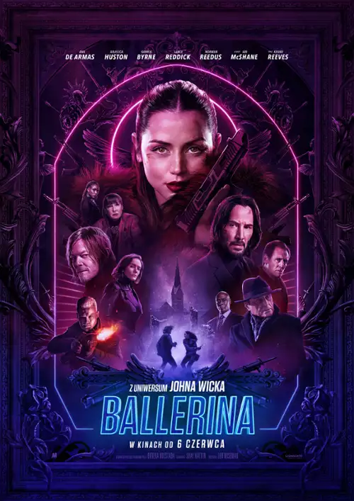 plakat filmu Ballerina. Z uniwersum Johna Wicka