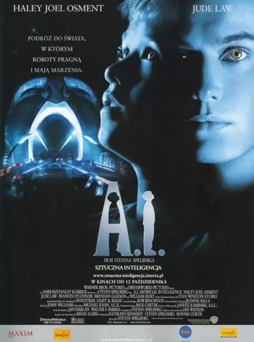 plakat filmu A.I. Sztuczna inteligencja