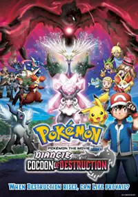 Plakat filmu Pokémon: Diancie i Kokon Zniszczenia