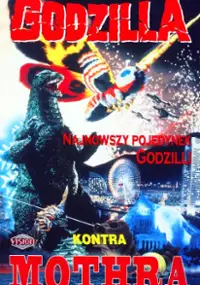 Plakat filmu Godzilla kontra Mothra. Bitwa o planetę Ziemię