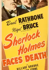 Plakat filmu Sherlock Holmes twarzą w twarz ze śmiercią