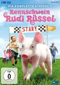 Plakat serialu Rudi, najszybsza świnka