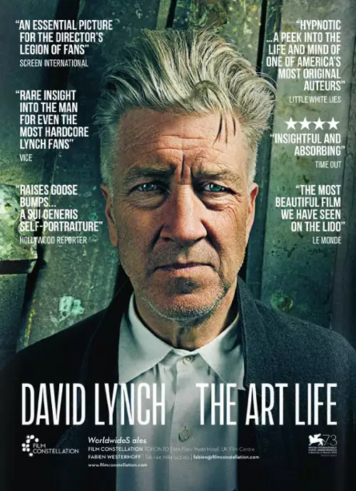 plakat filmu David Lynch, żyć sztuką