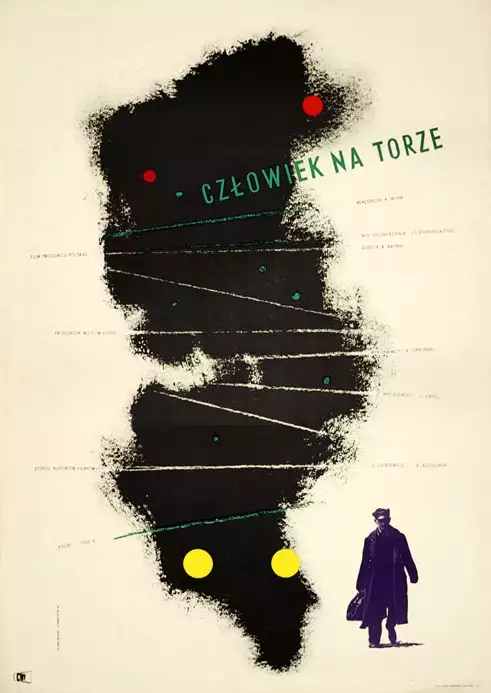 plakat filmu Człowiek na torze