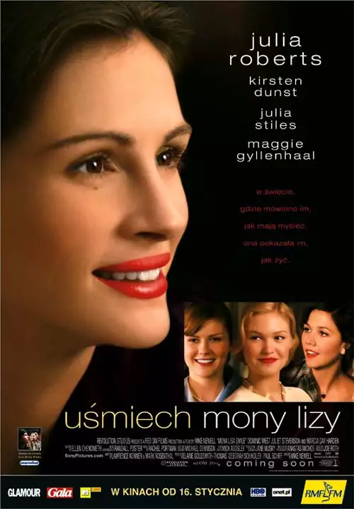 plakat filmu Uśmiech Mony Lizy