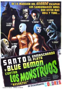 Plakat filmu Santo i Blue Demon kontra potwory