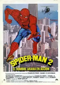 Plakat filmu Człowiek pająk podejmuje walkę