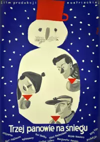Plakat filmu Trzej panowie na śniegu
