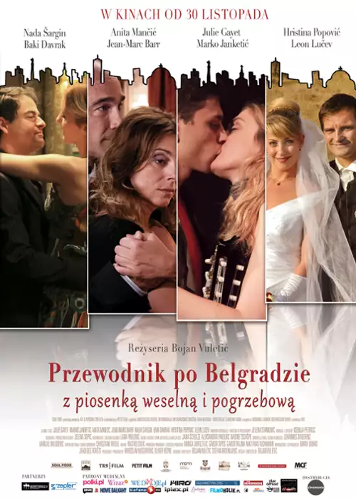 plakat filmu Przewodnik po Belgradzie z piosenką weselną i pogrzebową