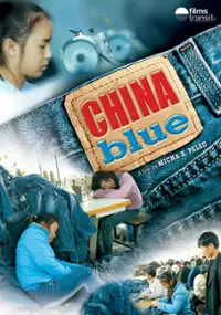 Plakat filmu Chiny w kolorze blue