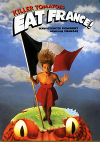 Plakat filmu Krwiożercze pomidory atakują Francję
