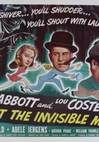 Plakat filmu Abbott i Costello spotykają niewidzialnego człowieka