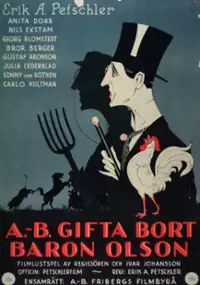 Plakat filmu A.-B. gifta bort baron Olson