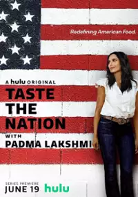 Plakat programu TV Smaki Ameryki z Padmą Lakshmi