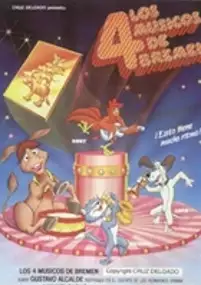 Plakat filmu Czterech muzyków z Bremy