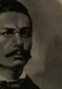 Plakat filmu Człowiek świętego imienia. Rzecz o Romualdzie Traugucie