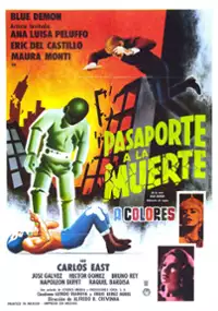 Plakat filmu Blue Demon en pasaporte a la muerte