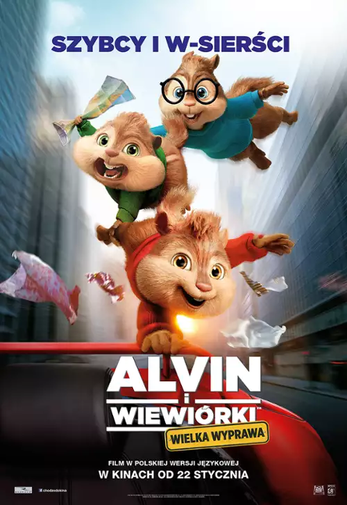 plakat filmu Alvin i wiewiórki: Wielka wyprawa