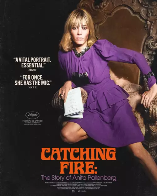 plakat filmu W ogniu. Historia Anity Pallenberg