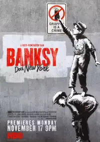 Plakat filmu Banksy w Nowym Jorku