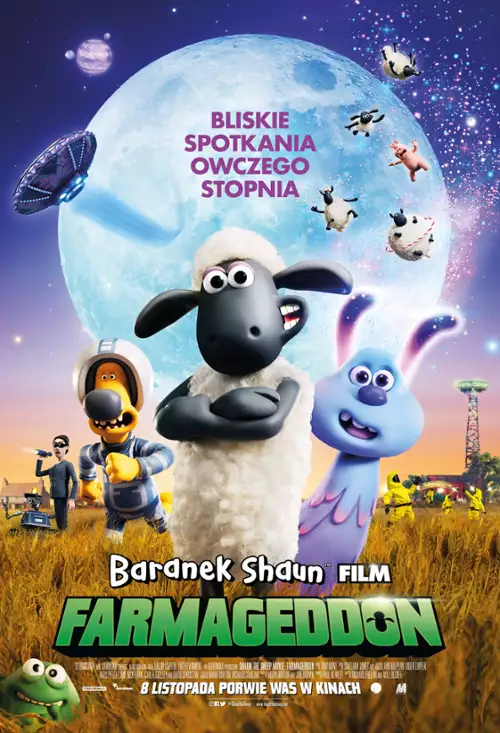 plakat filmu Baranek Shaun Film. Farmageddon