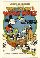 plakat filmu Pies Pluto kumplem Myszki Miki
