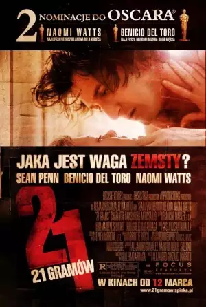 plakat filmu 21 gram&oacute;w