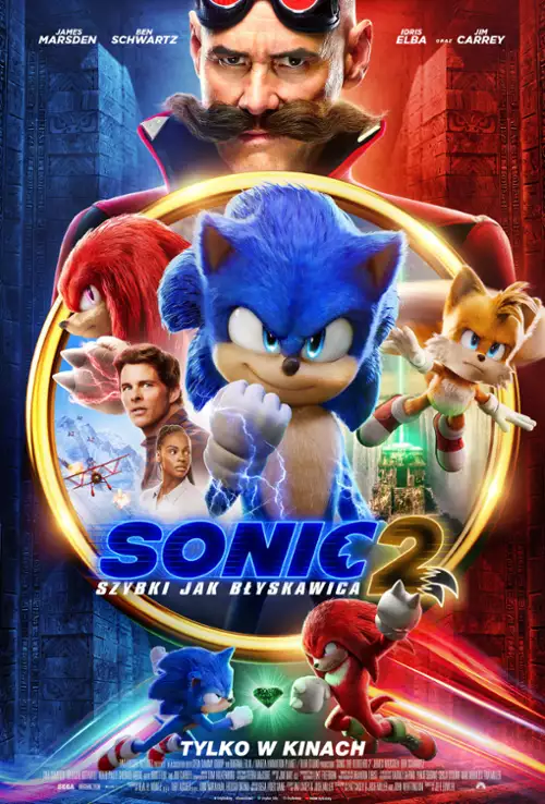 plakat filmu Sonic 2: Szybki jak błyskawica