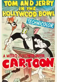 Plakat filmu Tom i Jerry w hollywoodzkiej muszli koncertowej